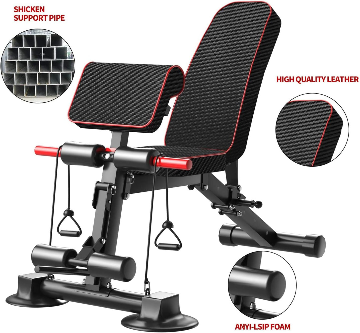Adjustable weight bench - Practical exercise bench for workouts in the home gym